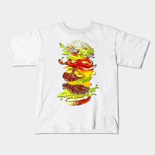 Flying Hamburger Kids T-Shirt